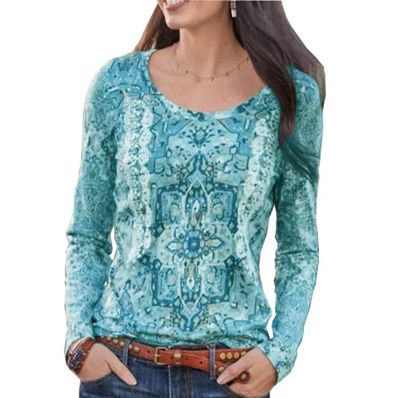 Женская свободная футболка с длинным рукавом повседневный элегантный пуловер в