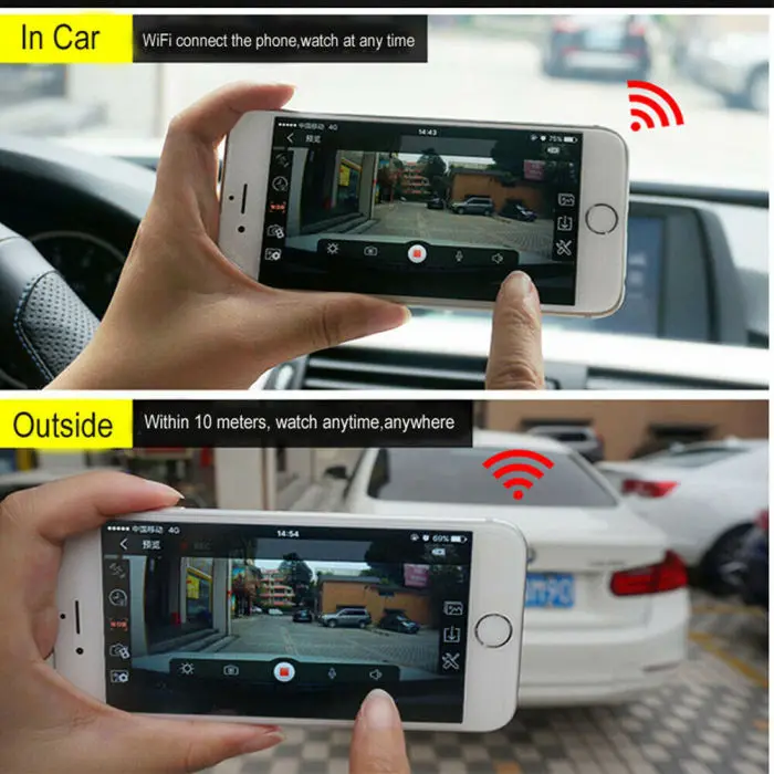 Мини HD 1080P wifi видеорегистратор для автомобиля dvr камера видео рекордер широкий угол g-сенсор детектор движения NJ88