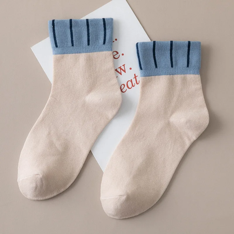 Jeseca/Новинка Зимние теплые носки в студенческом стиле Мягкие хлопковые для