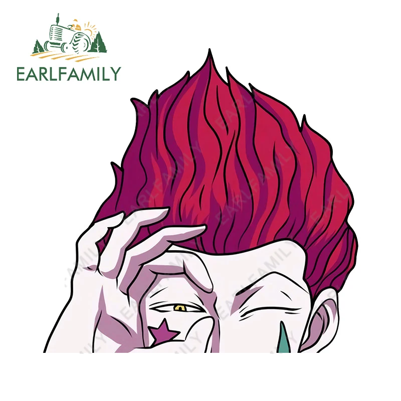 EARLFAMILY 13 см для Hisoka Hxh виниловые наклейки на машину солнцезащитный RV VAN автомобильные аксессуары графика аниме наклейка для Campervan Декор