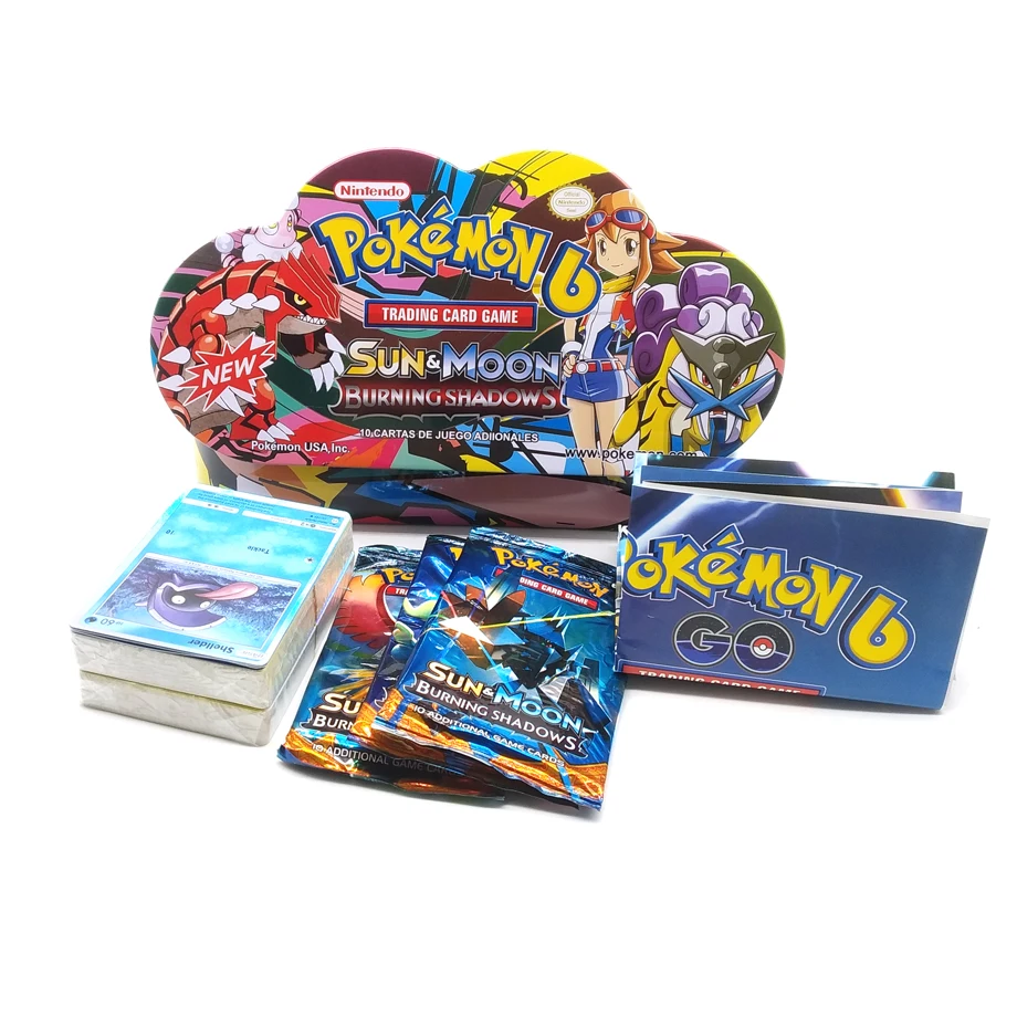 102 шт./компл. портативный ящик Pokemon TAKARA TOMY 360 шт. французская коробка TCG: