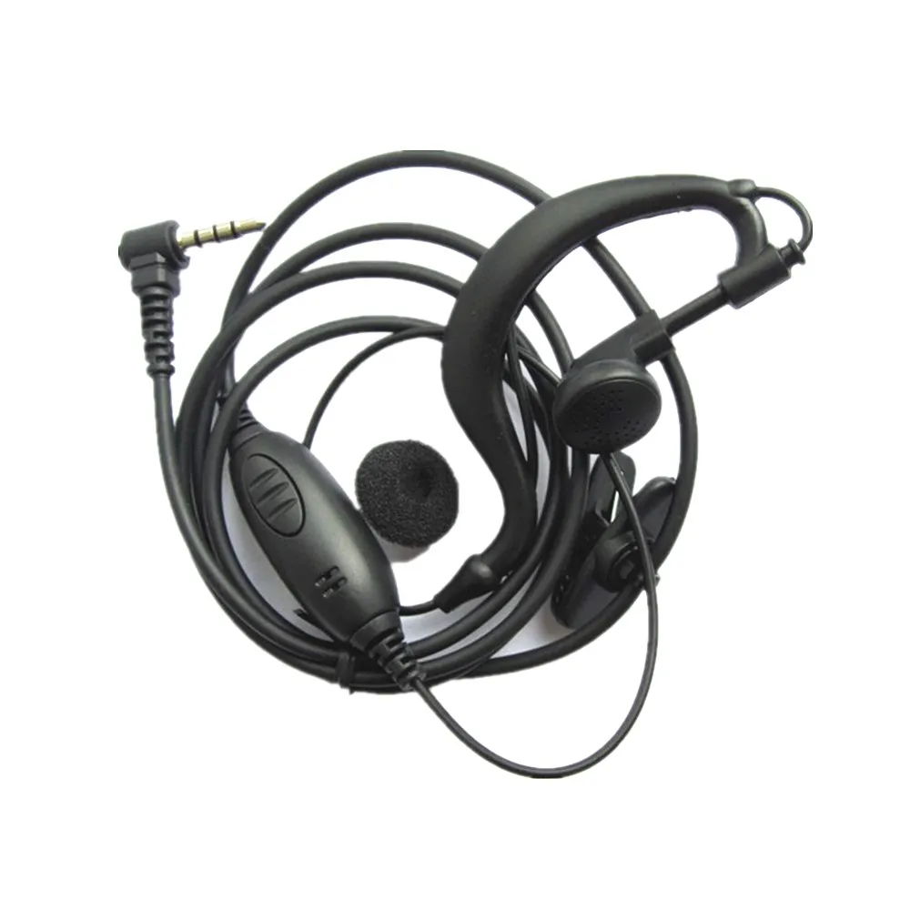 G образный ушной крючок гарнитура наушник микрофон PTT для Yaesu Vertex двухсторонняя