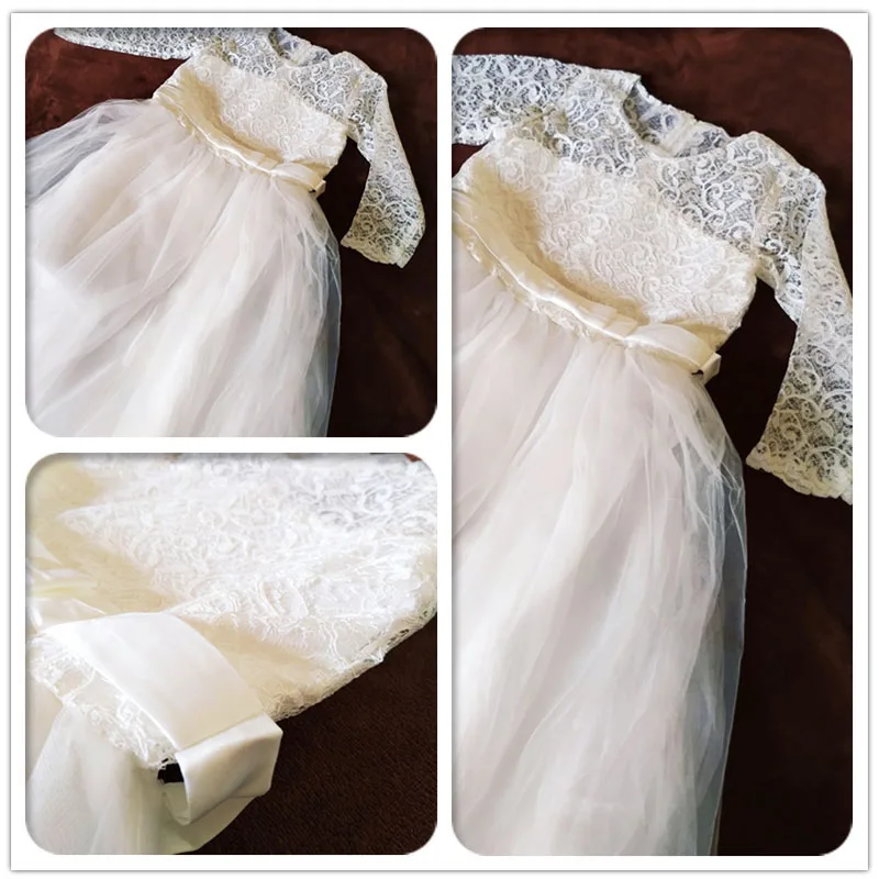 PLBBFZ Long Casual Summer Dress Teens Girls Costume Lace Children Clothing Princess Party Flower Kids Clothes Wedding Vestidos | Детская