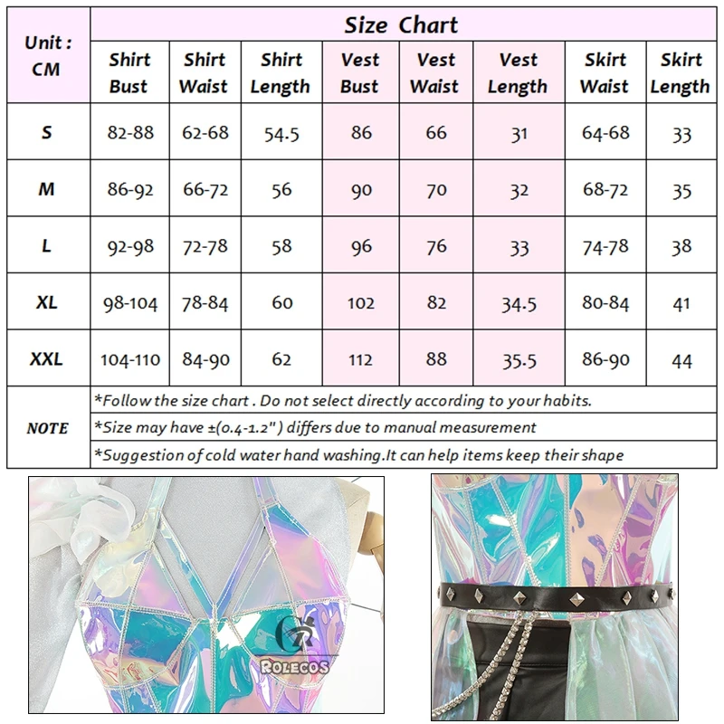 Женский костюм для косплея ROLECOS KDA Seraphine сексуальное вечервечерние платье с юбкой