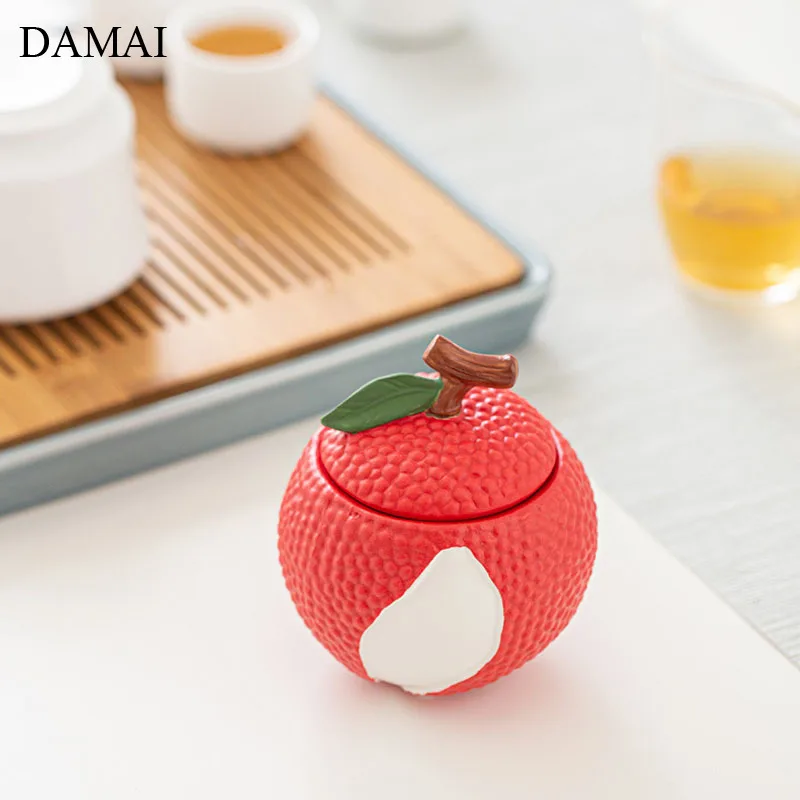 Декоративная керамическая чайная коробка Litchi фарфоровый контейнер в форме