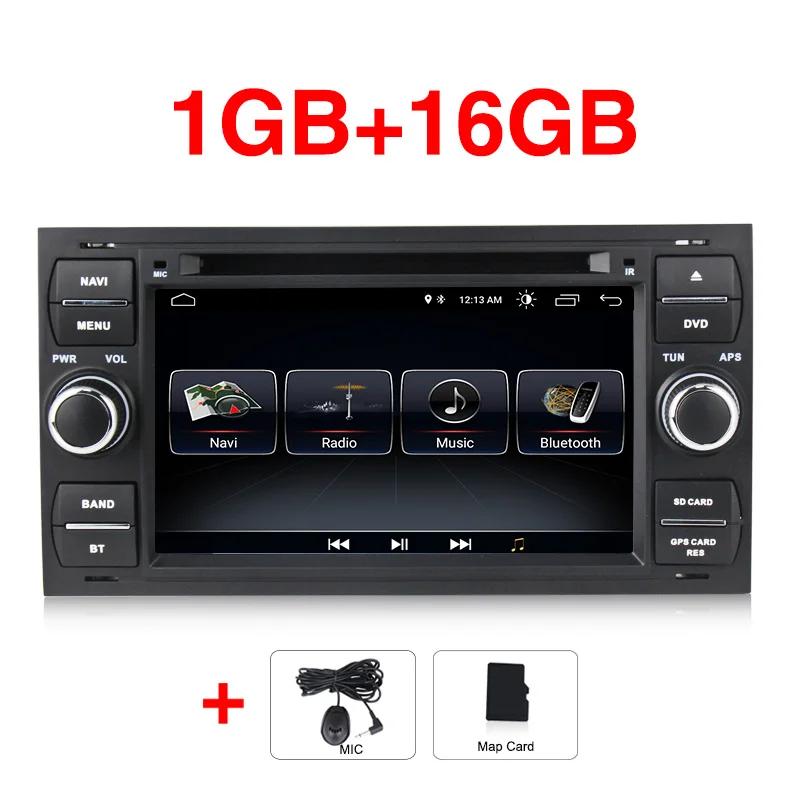 16G black MEKEDE Android 9 автомобильный DVD gps навигатор стерео радио аудио для Ford Focus 2 Mondeo S C Max Fiesta Galaxy - Цвет: 16G black