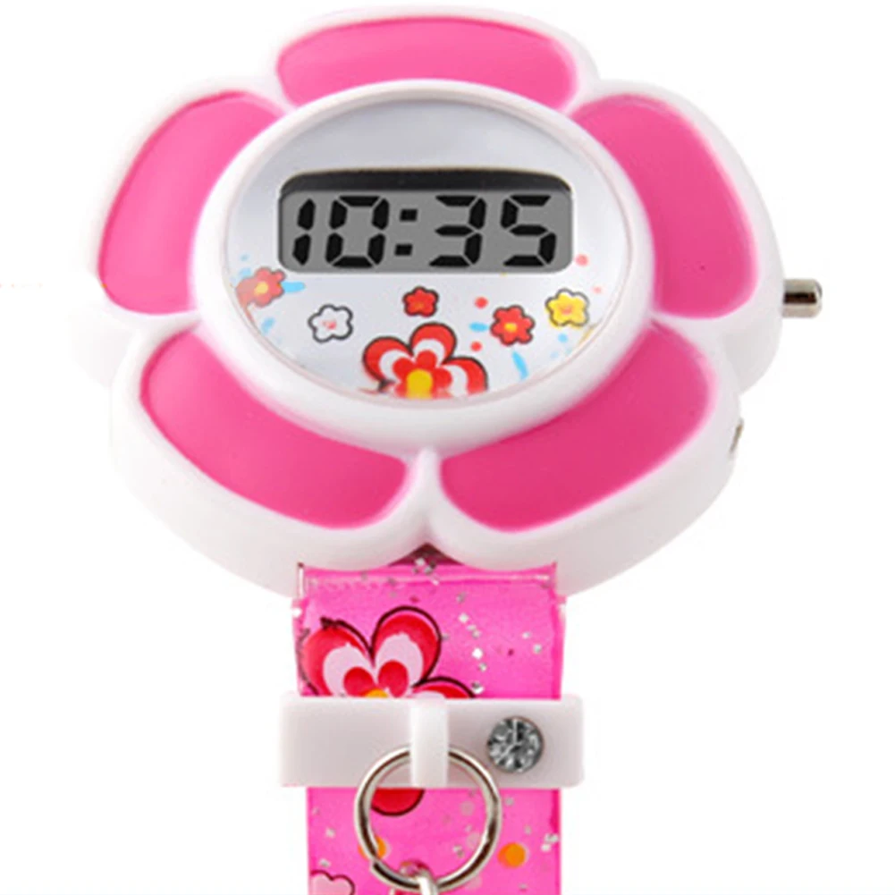 

Cute Flower Kids Fashion Digital Wrist Watch Cartoon Watches For Kids Girls Children Gifts Dropshipping Pink Purple Safe