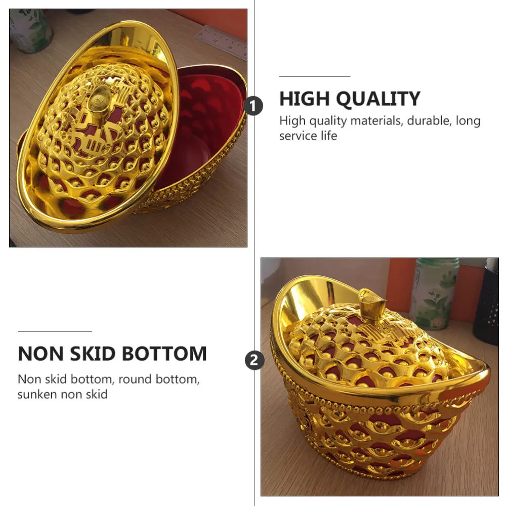 

1pc Wedding Candy Storage Box Wedding Gift Package Box Wedding Supply (Golden)