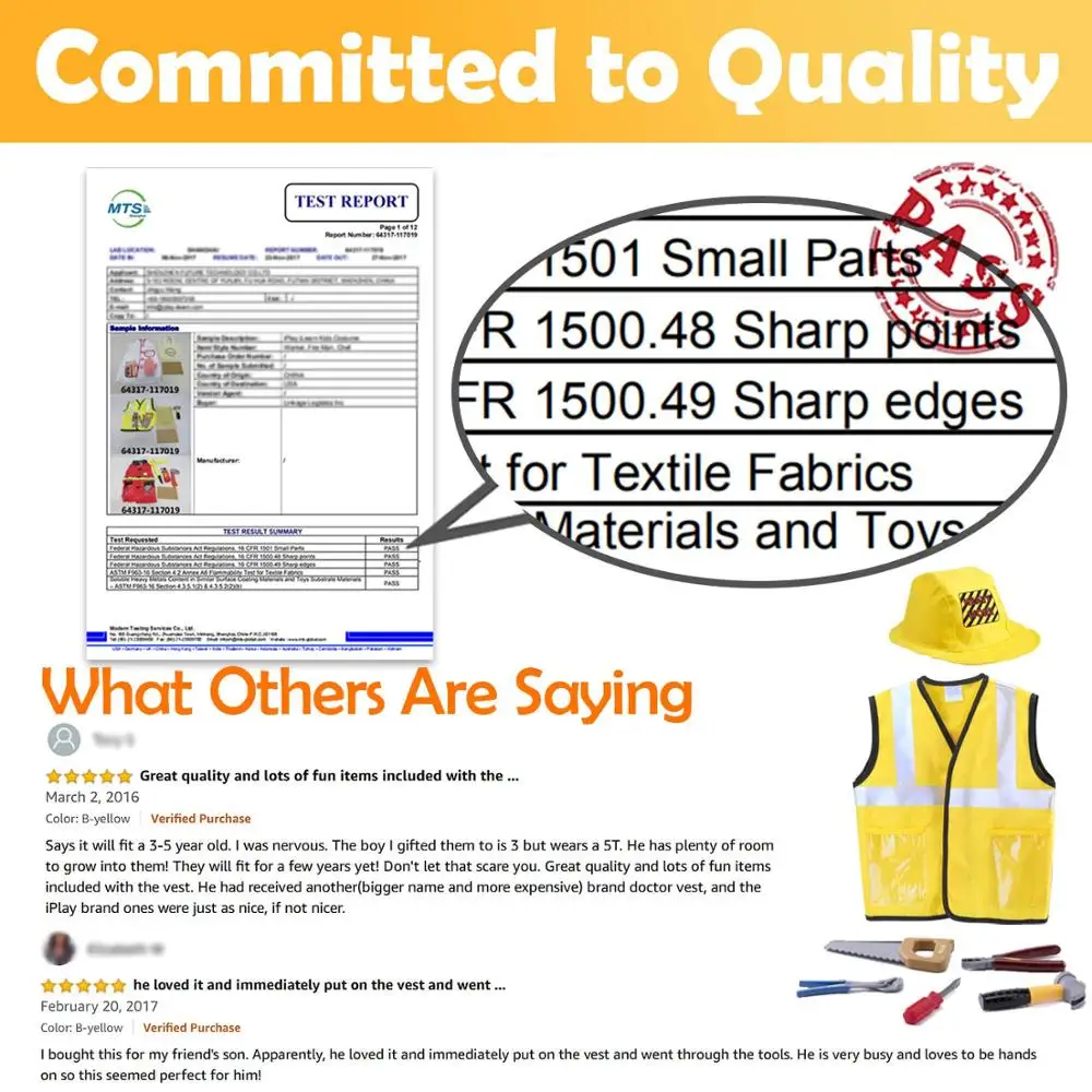 

Kids Construction Worker Costume Toddler Builder Outfit Kit Career Role Play Toy Set Birthday Gift for 3 4 5 6 Year Old Boy Girl