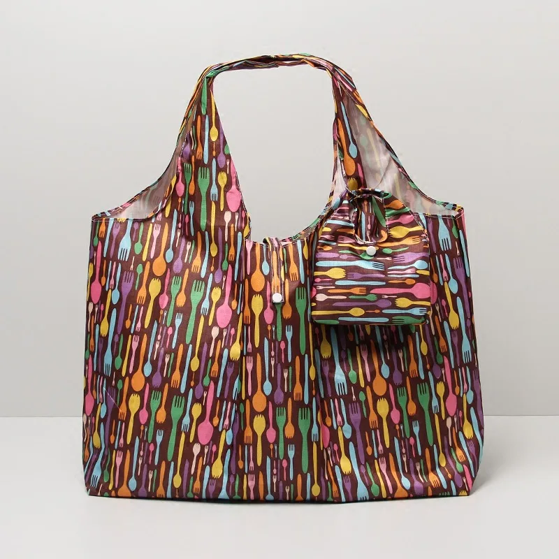 

1PCS Thickened Supermarket Shopping Bag Waterproof Environmental Protection Bag Folding Carrying Bag Women's Single