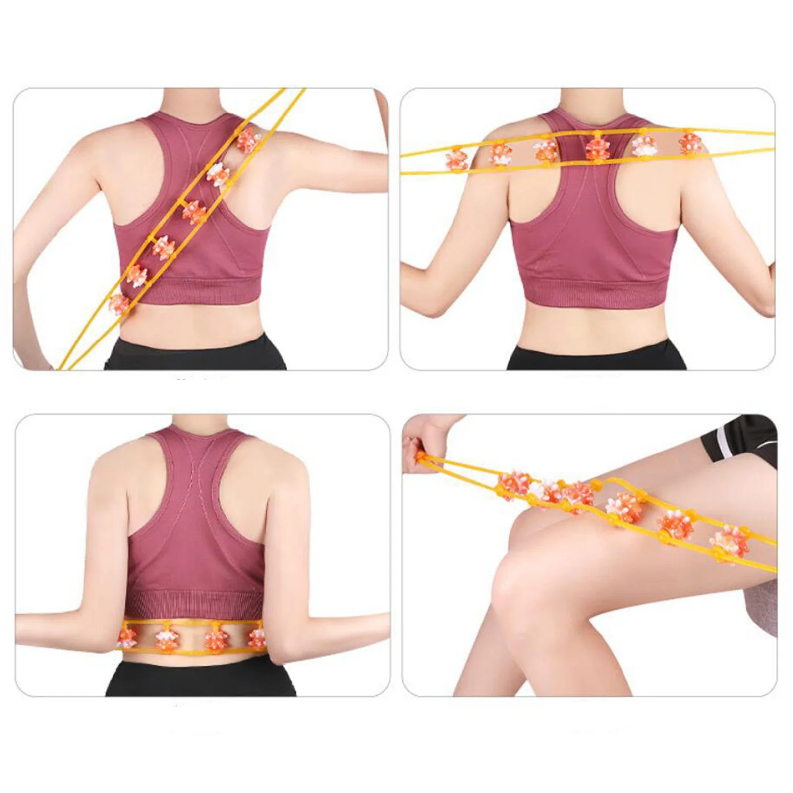 Новинка портативный пластиковый массажер Musle с роликом для задней тяги прочная