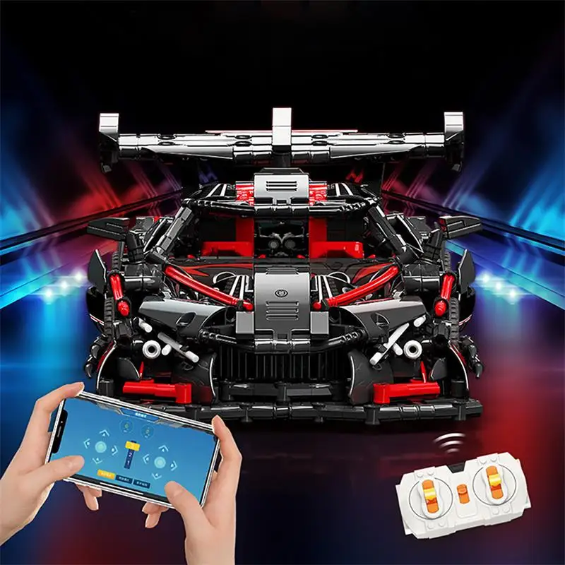 

Технический конструктор Supercar, набор моделей, гоночный конструктор на радиоуправлении, игрушка MOC, строительный блок, игрушка, подарок для де...