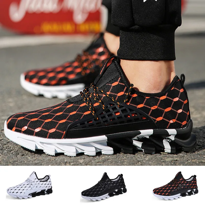 

Men's Sneaker Summer Breathable Walking Shoes Lace-up Casual Shoes Comfortable Non-slip Sports Shoes
