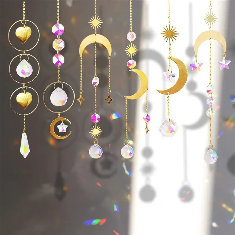 

Home Decoration Sun Catchers Ornament Hanging Window Crystals Car Ornament Summer Gift Octagon Beads