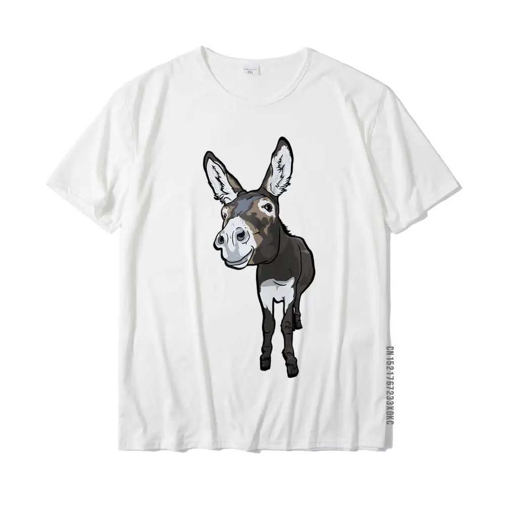Funny Donkey Graphic Short Sleeve O-Neck Classic T Shirt For Men 100% Cotton T Shirts Cosie Cute