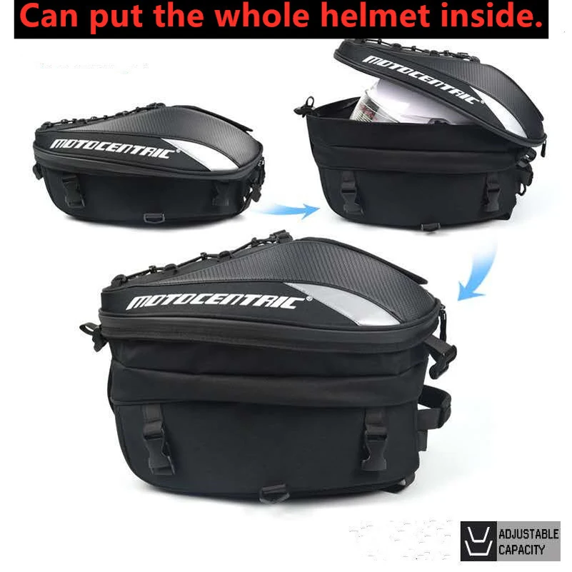 

MOTOCENTRIC Men Motorcycle Bag Waterproof Motorcycle Backpack Travel Luggage Bag Racing Racer Moto Helmet Suitcase Saddlebag