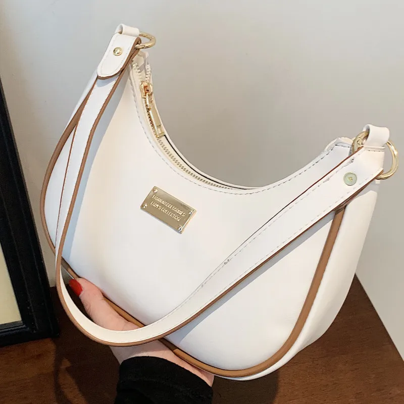 

White All Match Shoulder Bags for Women Luxury Soft Leather Crossbody Bag Brand Design Messenger Bag Ladies Fashion Handbags Sac