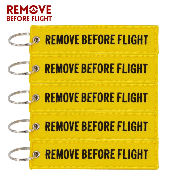 Авиационный подарок брелок для ключей с вышивкой перед полетом ярлык важных