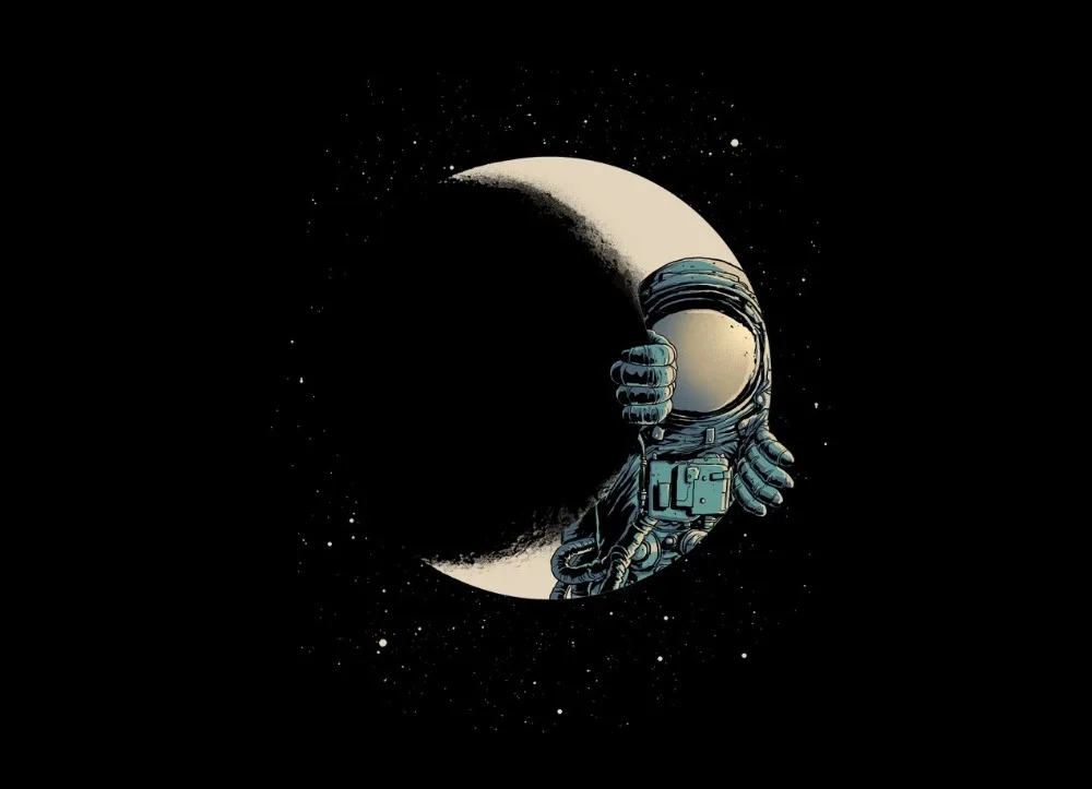 

2021 CRESCENT MOON Men Shirts O-Neck Fashion Casual High Quality Print T Shirt Men Summer Tops Tees Women