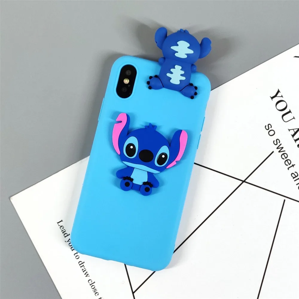 Мультфильм 3D маленький Стич куклы чехол для samsung Galaxy A70 A60 A50 A40 A30 A20 A10 M10 M20 M30 Карамельный цвет Мягкий ТПУ чехол для телефона