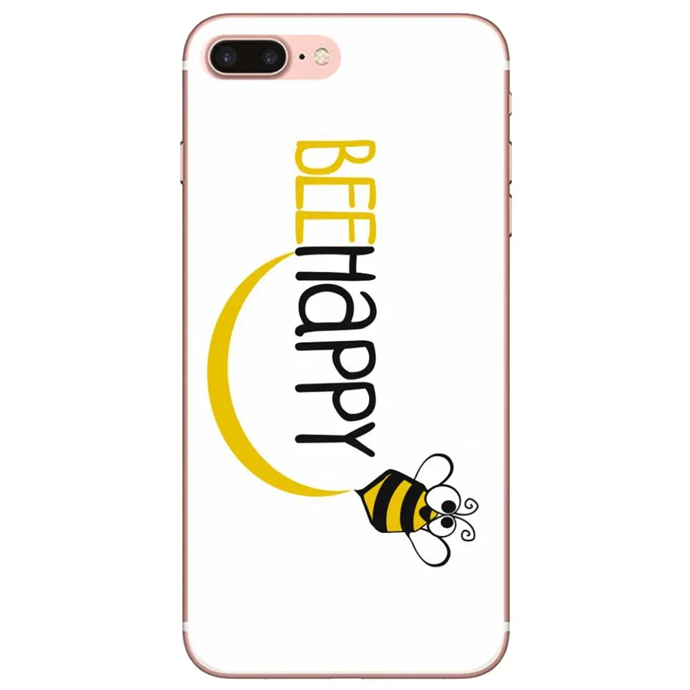 Soft Bag Case Cartoon Little Yellow Bee Happy For Samsung Galaxy S10 S10E S20 FE S21 S30 S8 S9 S7 Plus Ultra Edge Lite | Мобильные