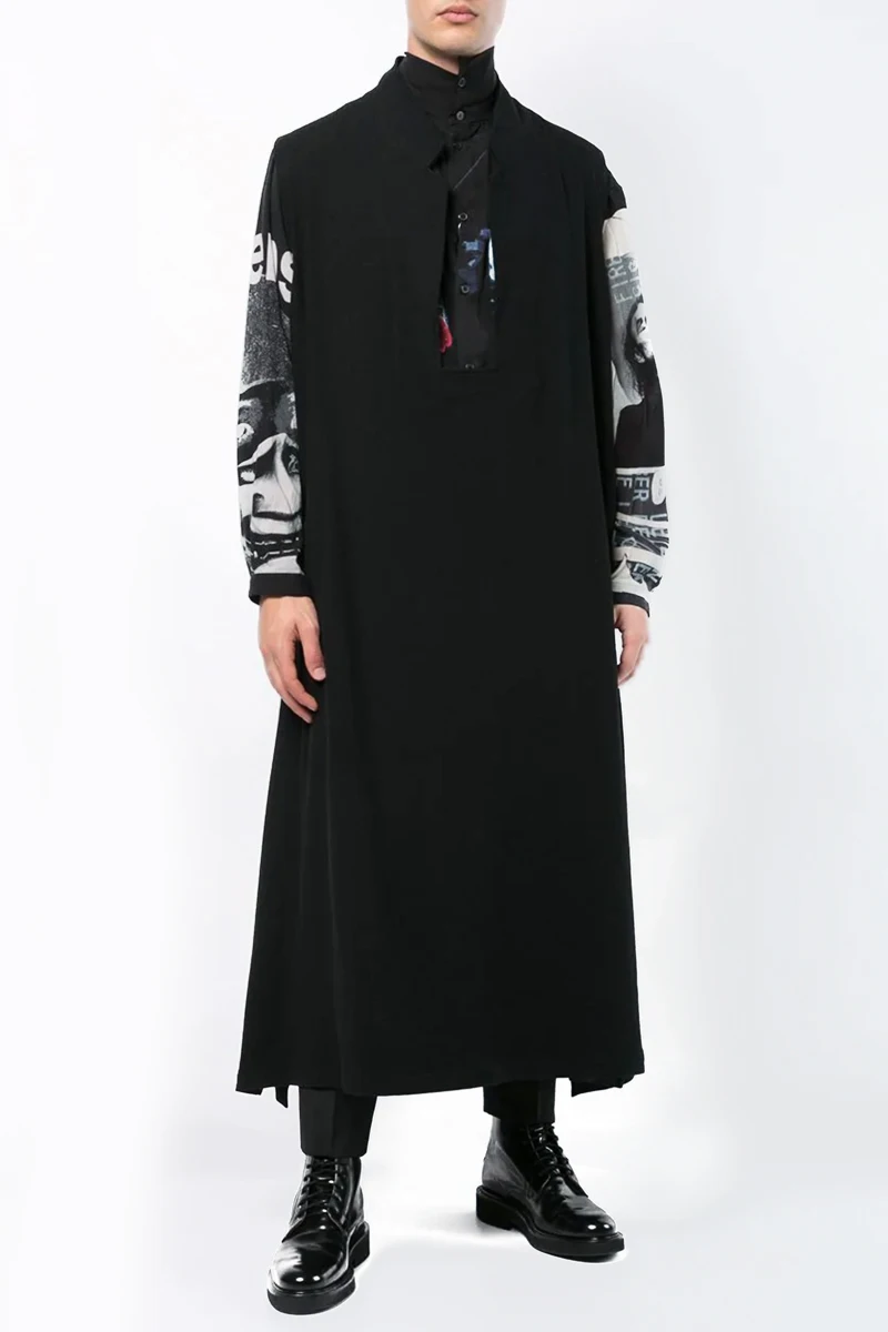 

Woolen vest mix and match bottoming sleeveless cashmere long coat