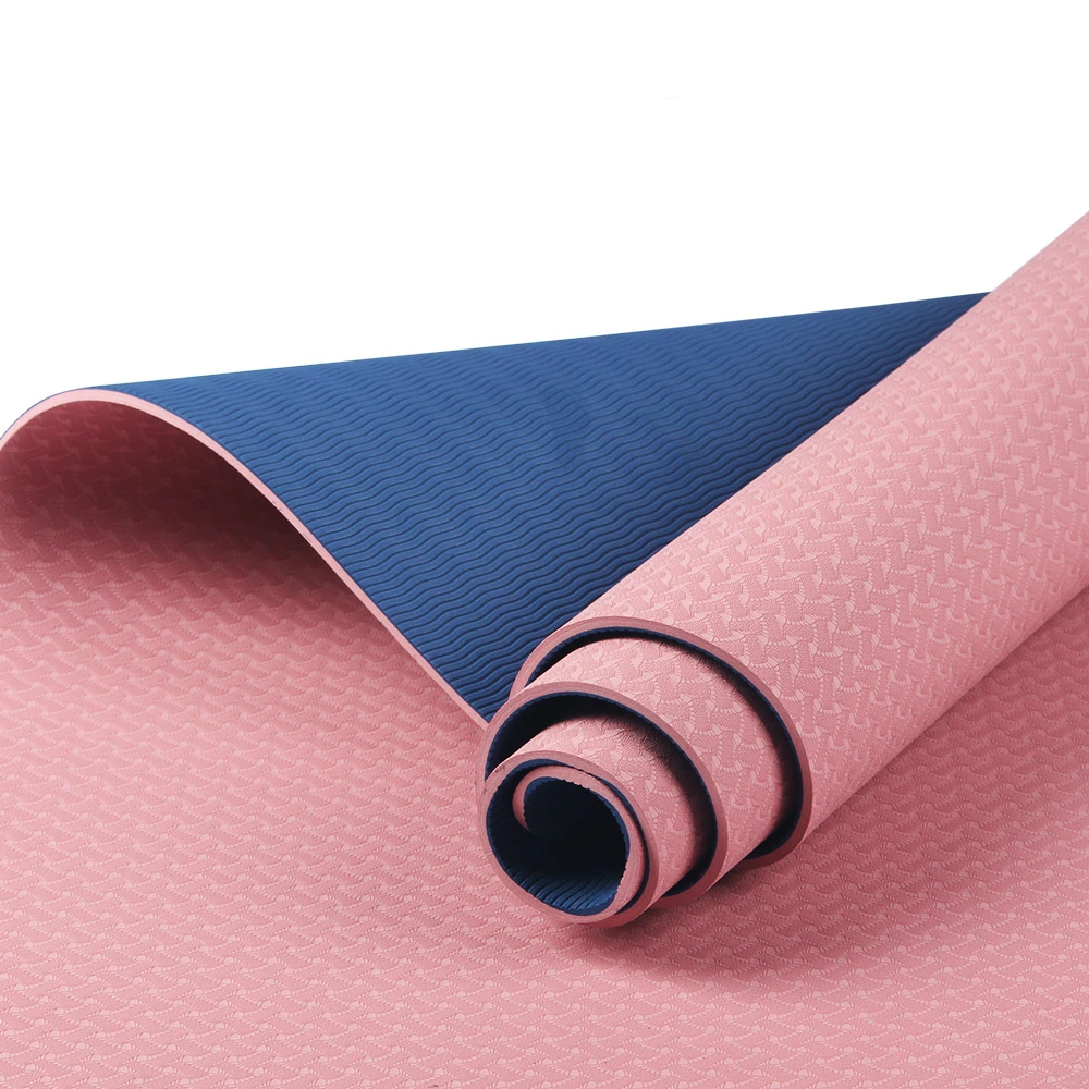 

Yoga Mat 183*61*0.6cm TPE Two-color Positioning Line Suitable for Beginners Non-slip and Tasteless Fitness Pilates Exercise Mat