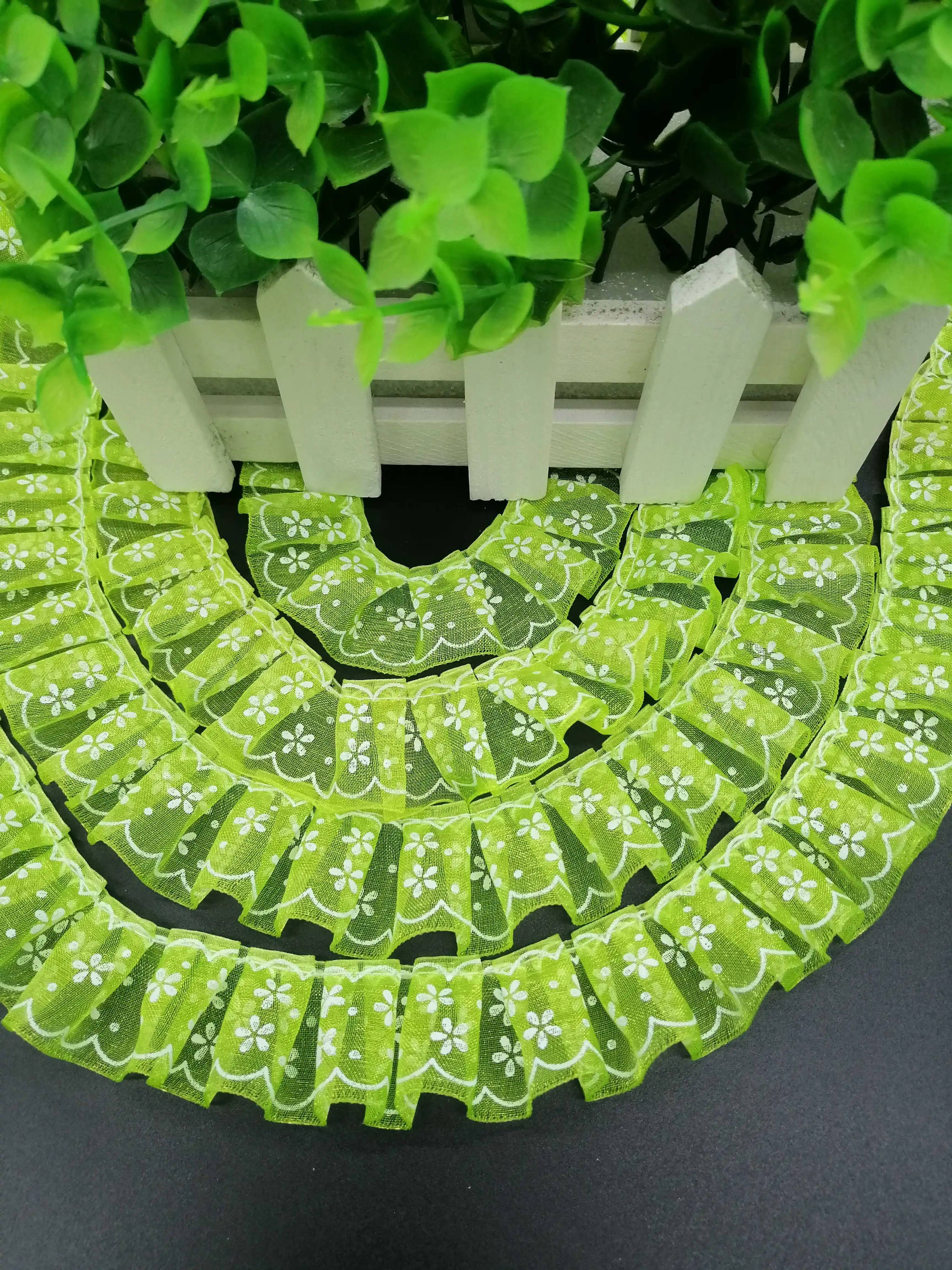 1 м цветочные кружева с принтом гипюр тюль кружевная ткань плиссированная