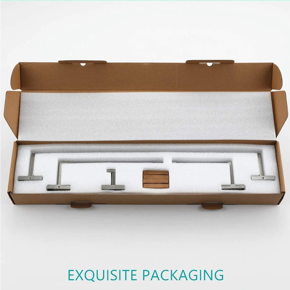 

TAICUTE Brushed Bathroom Hardware Sets Towel Bar Ring Robe Hooks Wall Mounted Toilet Paper Holder Coat Hanger Shower Accessories