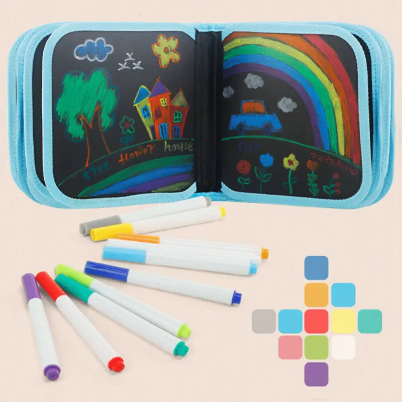 Доска для рисования детская мягкая со стираемыми чертежами 3 цвета|Гостевая