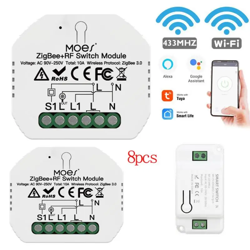 Умный беспроводной пульт дистанционного управления Tuya ZigBee модуль контроллера