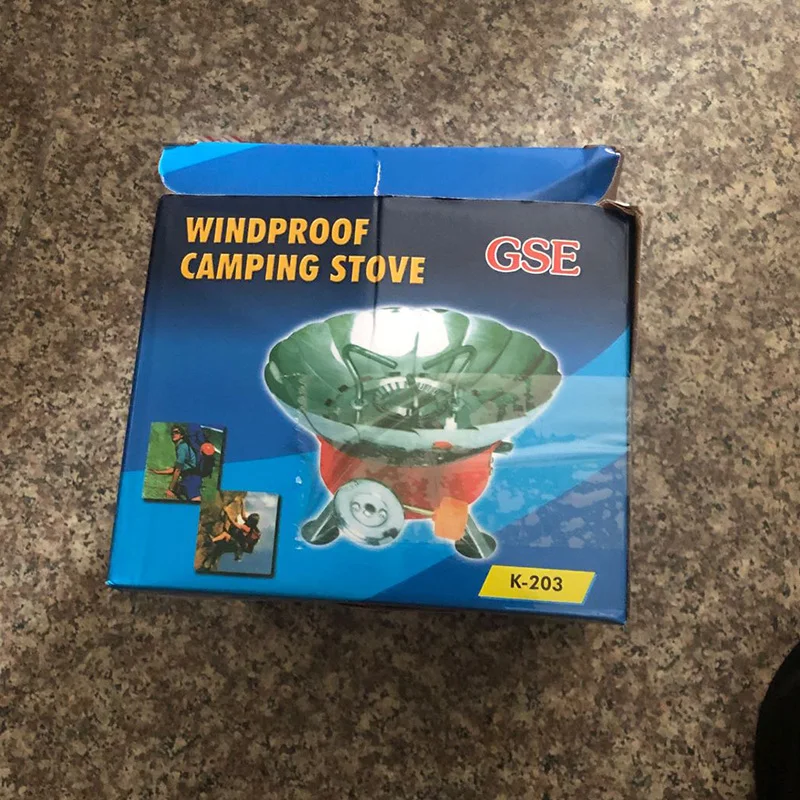 Напольная портативная ветрозащитная печь горелка Лотос газовая кемпинговая