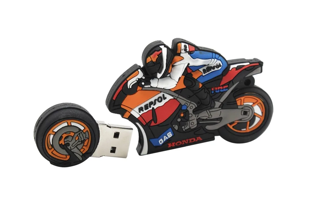 TEXT ME Мультфильм Крутой мужской мотоцикл гонщик usb флеш-накопитель usb 2,0 4 ГБ 8 ГБ 16 ГБ 32 ГБ 64 ГБ флешка, подарок Любовь