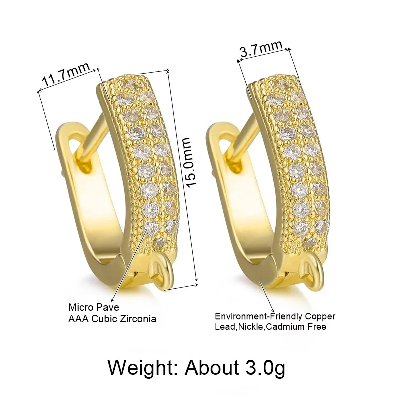 Gold Juya DIY Errings компоненты поставки креативный крепеж основа Серьги Крючки Аксессуары для Модные серьги ювелирных изделий - Цвет: Gold