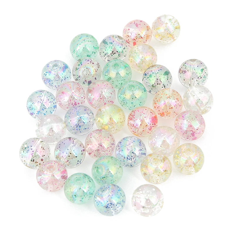 50 шт смешанные цвета Круглый флеш-накопитель блестящие бусины акриловый шар