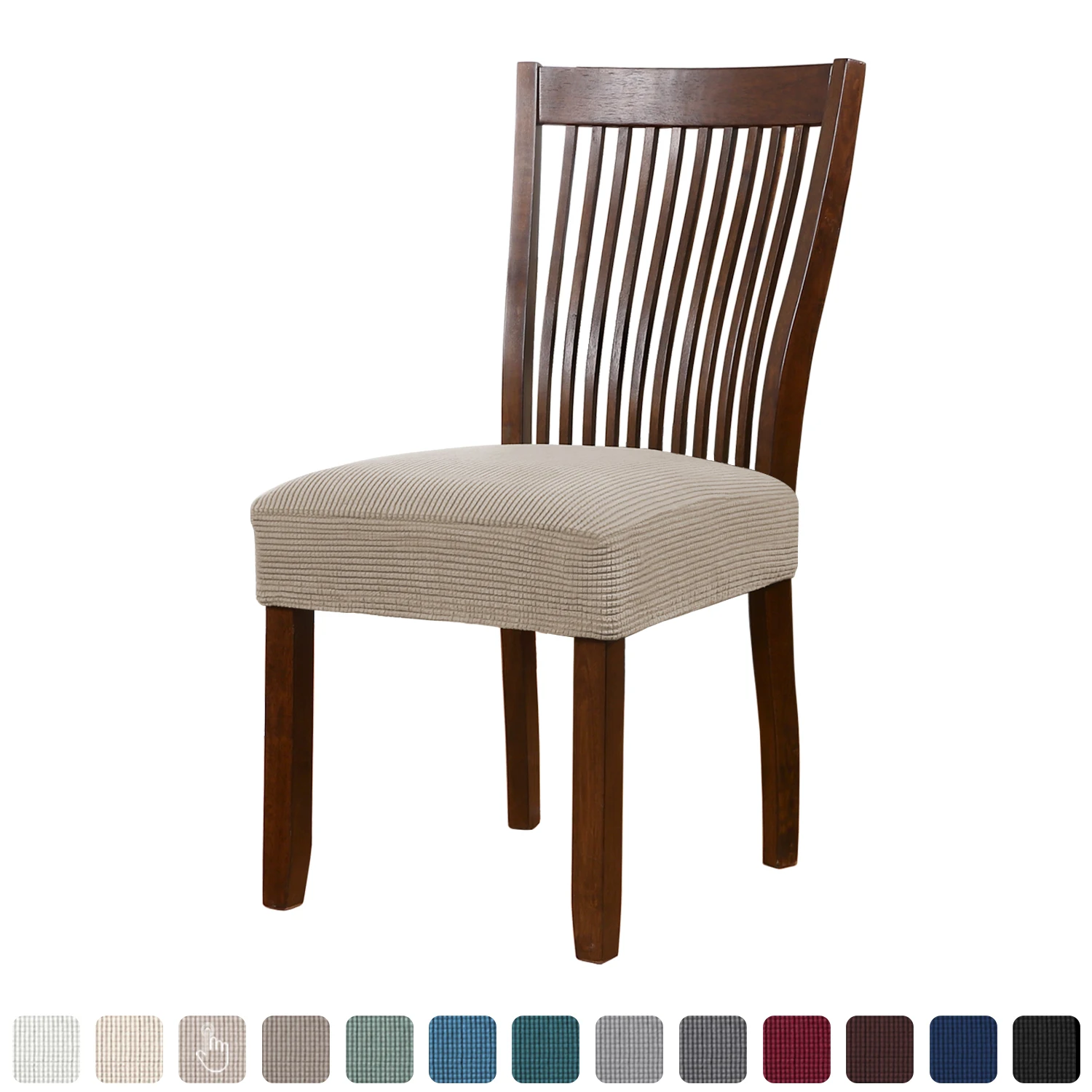 Чехлы на стулья для столовой жаккардовые универсальные съемные моющиеся чехлы