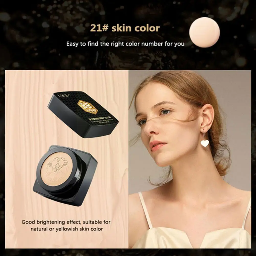 

Hyaluronic Acid Mushroom Cushion BB Cream Moisturizing Foundation Isolation Concealer Liquid Long-lasting Waterproof T8V9