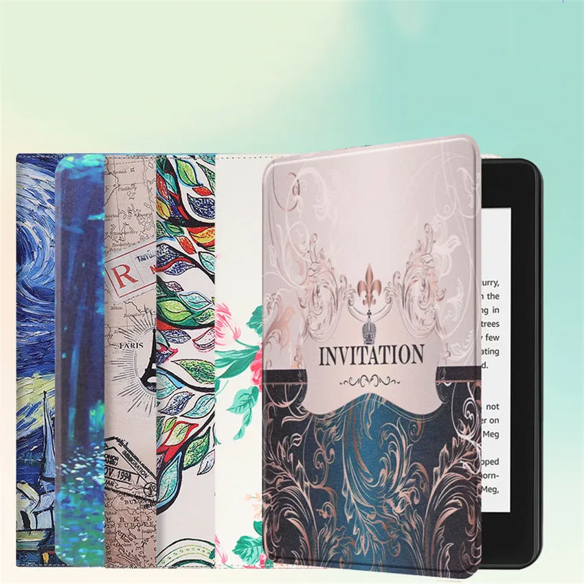 

Умный чехол для Amazon Kindle Voyage 1499 Paperwhite 1 2 3 4, чехол с откидной крышкой для автоматического сна/пробуждения, Защитные чехлы для электронных книг,...