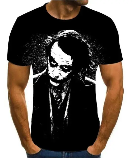 

3D T Shirt Men Joker Print O-neck Short Sleeve T-shirt Men/Women Harajuku Tops Tees Summer Casual Fashion Streetwear 3D Tshirt