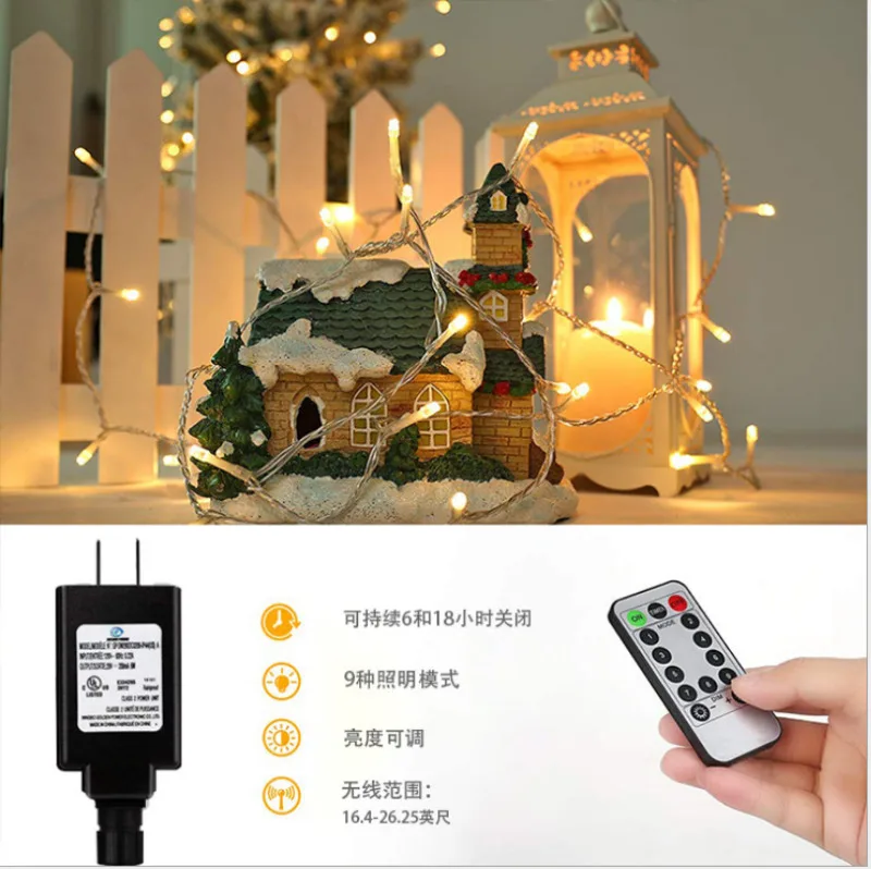 200/300 светодиодный Медь Фея провод шнура Дистанционное управление освещением для