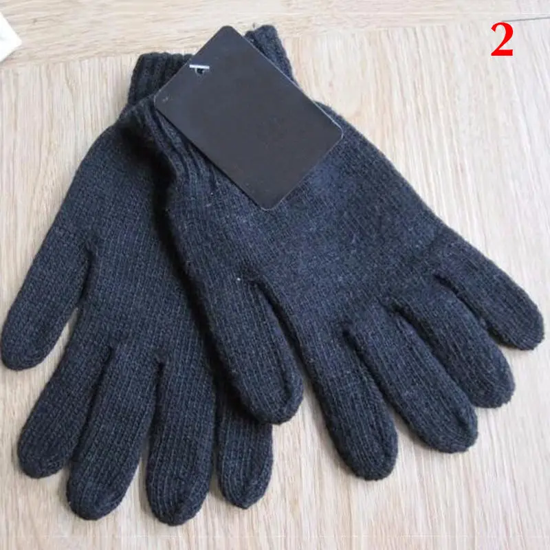

Fashion Autumn & Winter Men's Knitted Gloves Male Thicken Thermal Wool Gloves Mittens New