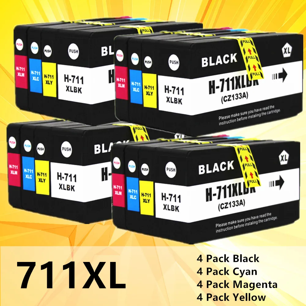

711XL Compatible for HP711 711 for HP 711XL Ink Cartridge for HP DesigJet T120 T520 T120 24/ T120 610/ T520 24/ T520 PRINTER