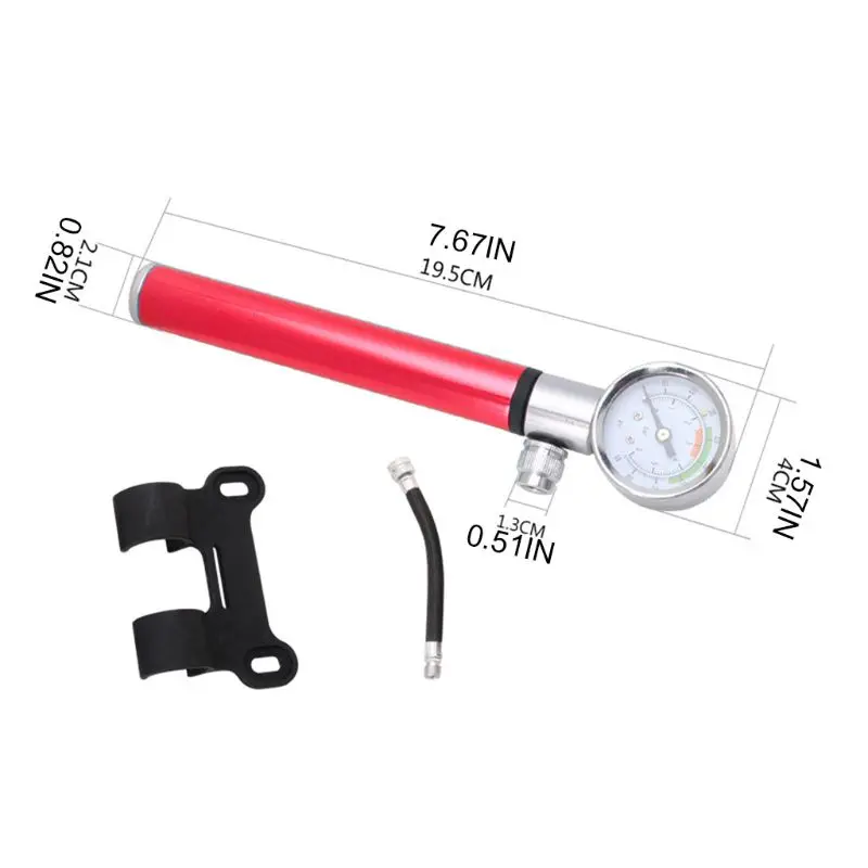 

Manual Mini High Pressure Bike Tire Pump Bicycle Frame Mount Protable Pump Valve for Road Mountain BMX Bikes Sports