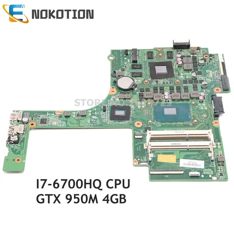 Материнская плата NOKOTION для ноутбука HP Pavilion 15 AK Seies DAX1PDMB8E0 832848 001 6 дюйма SR2FQ I7 6700HQ CPU
