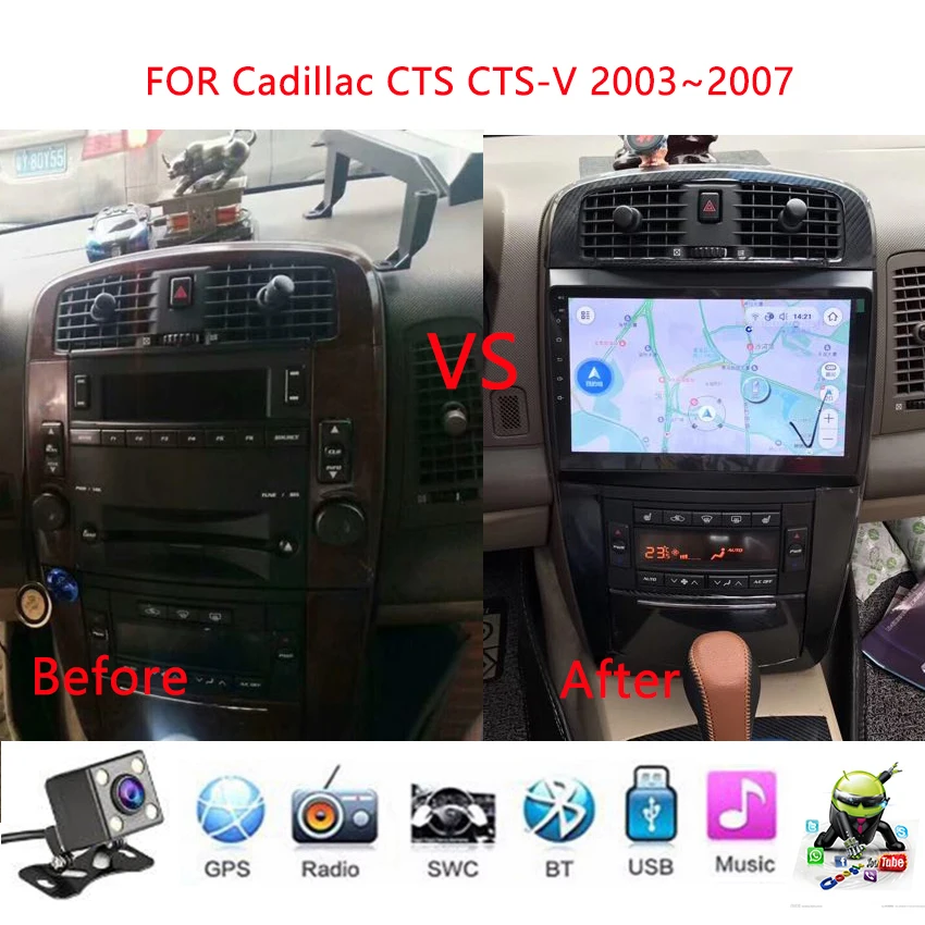 YESSUN для Cadillac CTS CTS-V 2003 ~ 2007 автомобильный Android мультимедийный плеер автомобильное