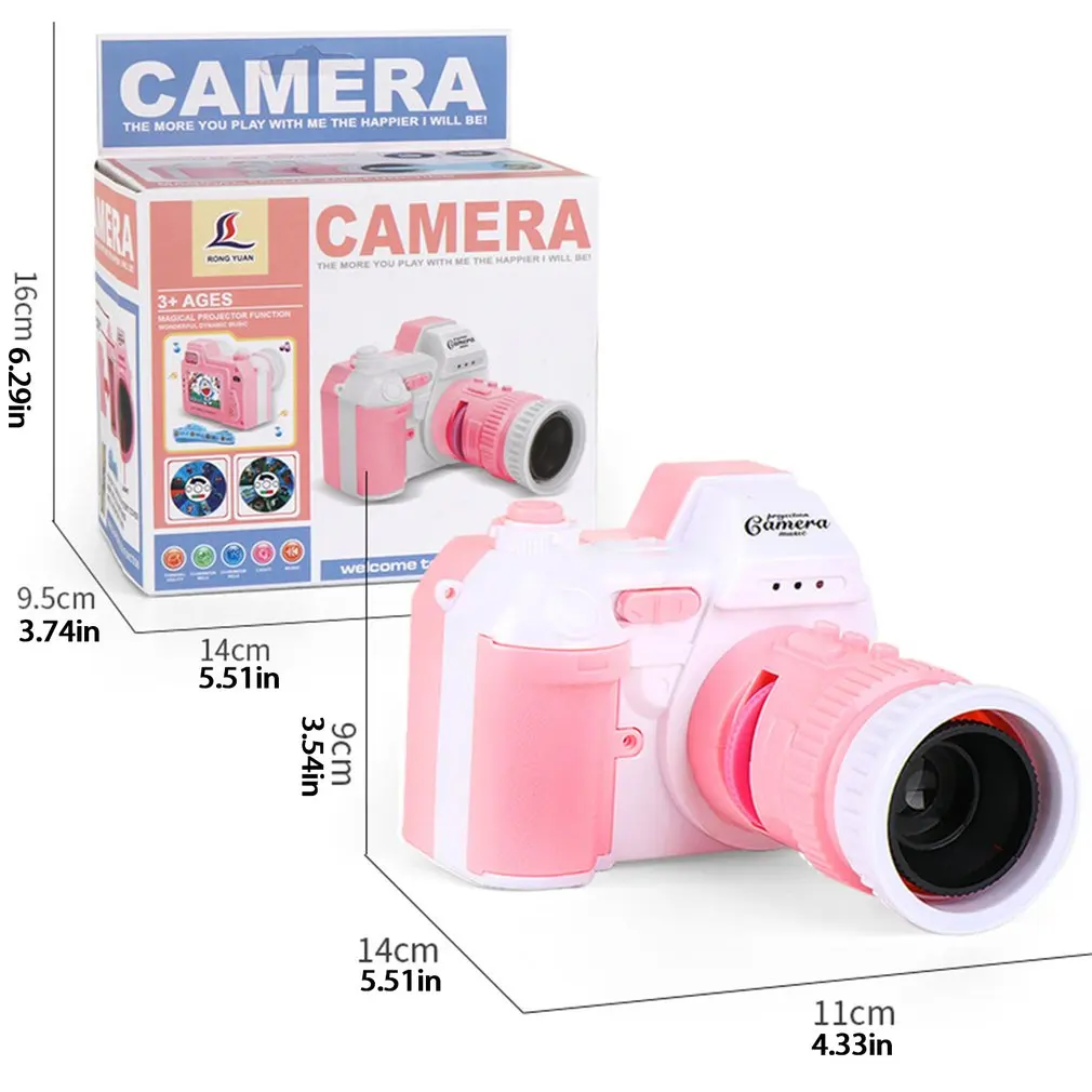 

Children's Simulation Projection Music Camera Toys Interactive Music Toy Camera Early Educational Toy Fun Light Gifts For Kids