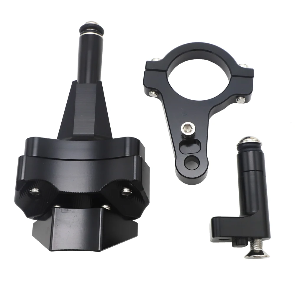 Black support CNC алюминиевые аксессуары для мотоциклов амортизатор рулевого механизма стабилизировать контроль безопасности для kawasaki Ninja400 ninja 400 Z400 ZX-4R ZX4R - Цвет: Black support