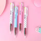 1 шт. Новинка 0,5 мм летняя история, креативная волнистая шариковая ручка Четырехцветная для офиса, учебы, Детские корейские канцелярские принадлежности