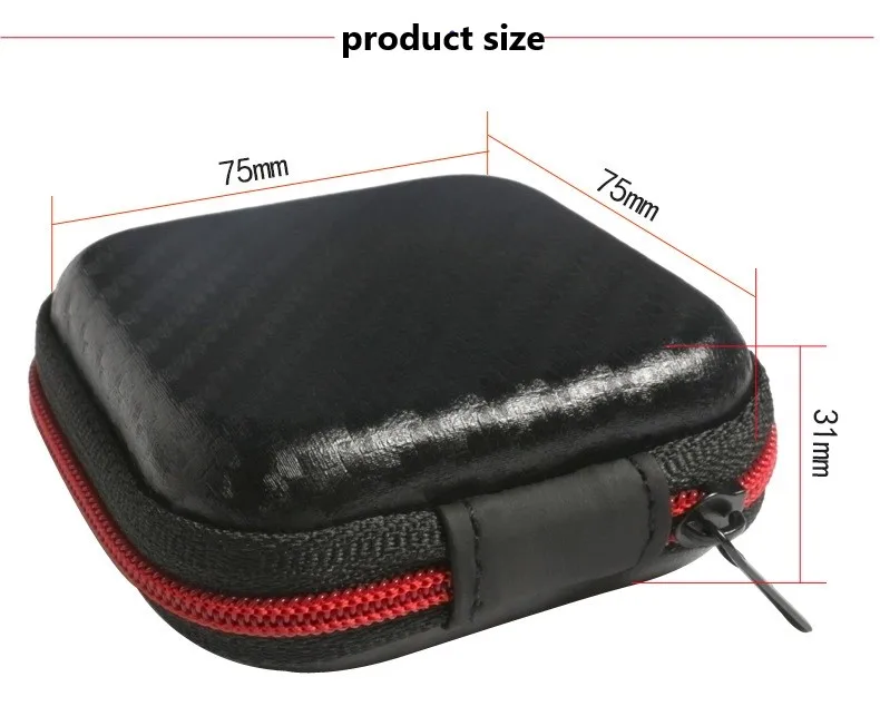 1 шт. Чехол-держатель для хранения наушников жесткий футляр наушники с сеткой