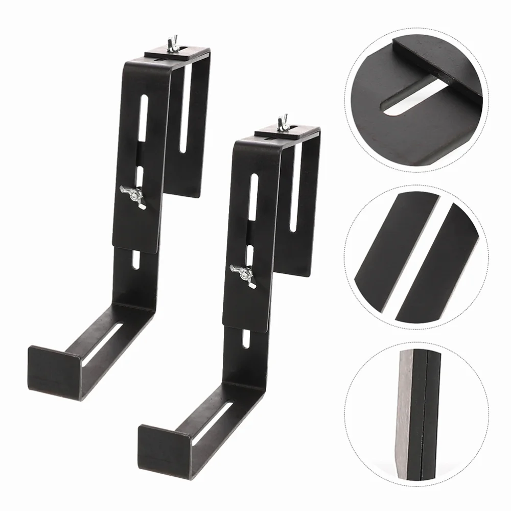

4 PCS Railing Flower Pot Bracket Mounting Rail Hanger Outdoor Hanging Bracket